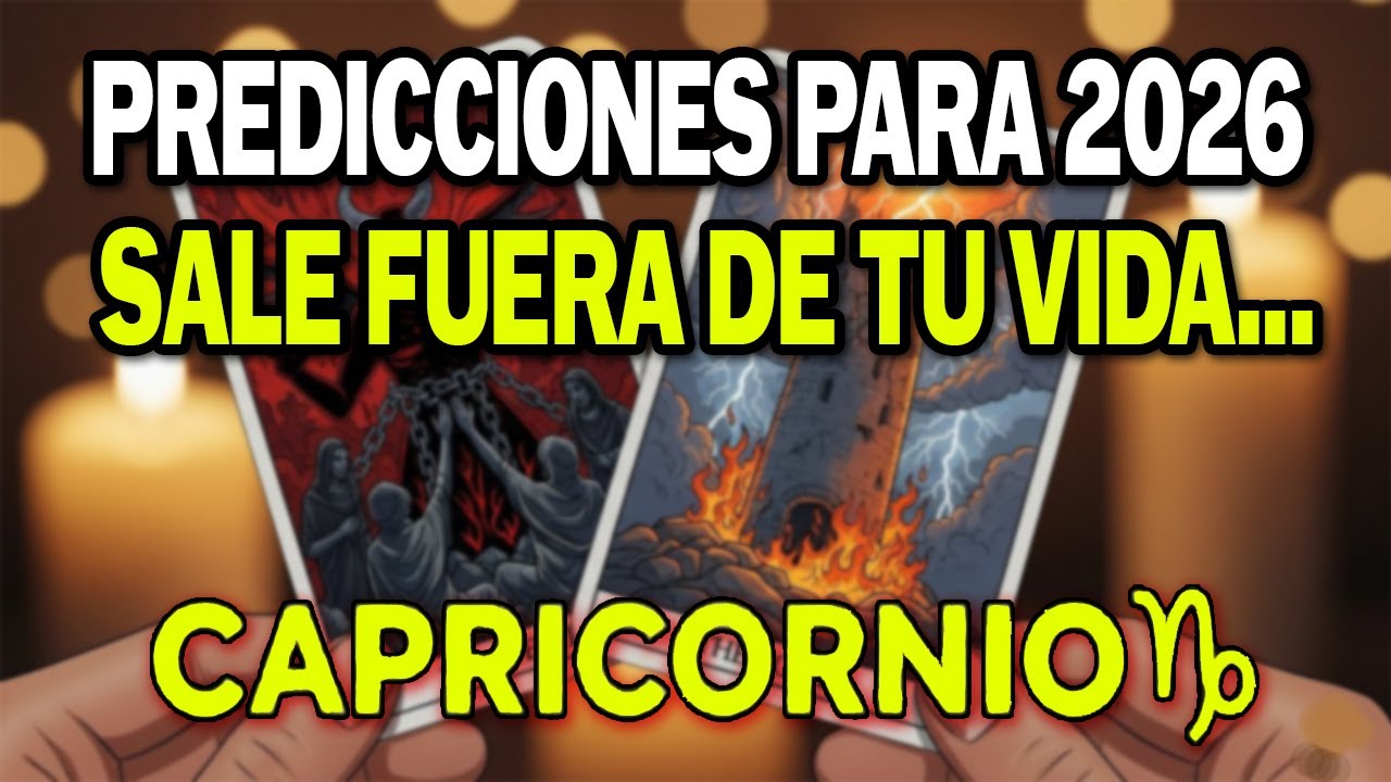 CAPRICORNIO ♑ PREDICCIONES 2026🎉SALE FUERA DE TU VIDA‼️🫵🏻JUSTICIA DIVINA⚖️