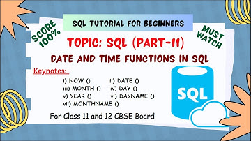 SQL TUTORIAL FOR BEGINNERS | DATE AND TIME FUNCTIONS IN SQL