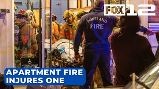 1 person rescued from apartment fire in downtown Portland