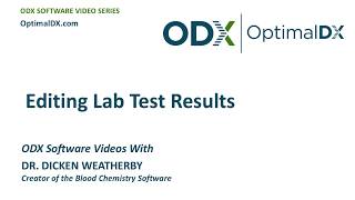 Editing Lab Test Results in ODX Software screenshot 5