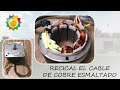 Extraer y reciclar el cable de cobre esmaltado de motores dañados