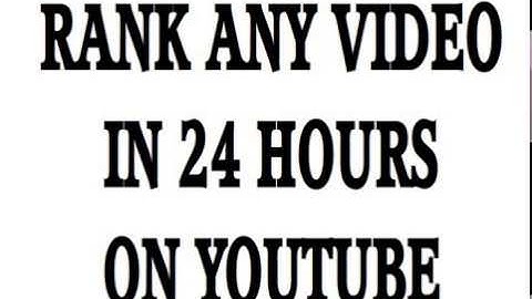 YOUTUBE VIDEO SEO - How To Rank ANY Youtube Video 1ST Page In 24 Hours FAST!