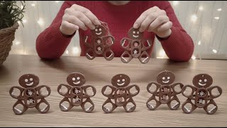 Very Cute and Easy Christmas Gingerbread Man from Soda Can Pull Tabs🎄Simple and Fun