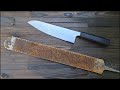 Making kitchen knife from farriers rasp