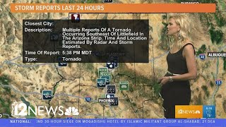 Tornado reported in Arizona was the only twister recorded in US on Sunday