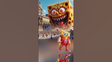 Scary Version of Giant SpongeBob squad #spongebobcharacters #shorts #horror #creepy #anime