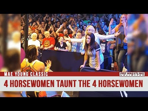 Ronda Rousey & The 4 Horsewomen Taunt Bayley & The 4 Horsewomen At The Mae Young Classic (VIDEO)