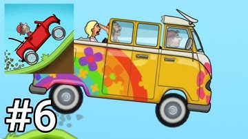 Hill Climb Racing - Hippie Van - Gameplay Walkthrough PART 6 (iOS,Android)