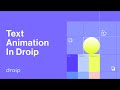 Text Animations In Droip