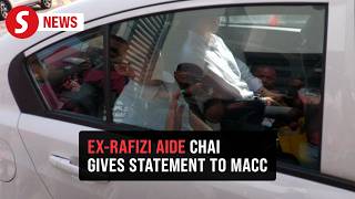James Chai arrives at MACC HQ to record statement