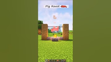 Minecraft Delicious Pig Roast !! #shorts #minecraftshorts