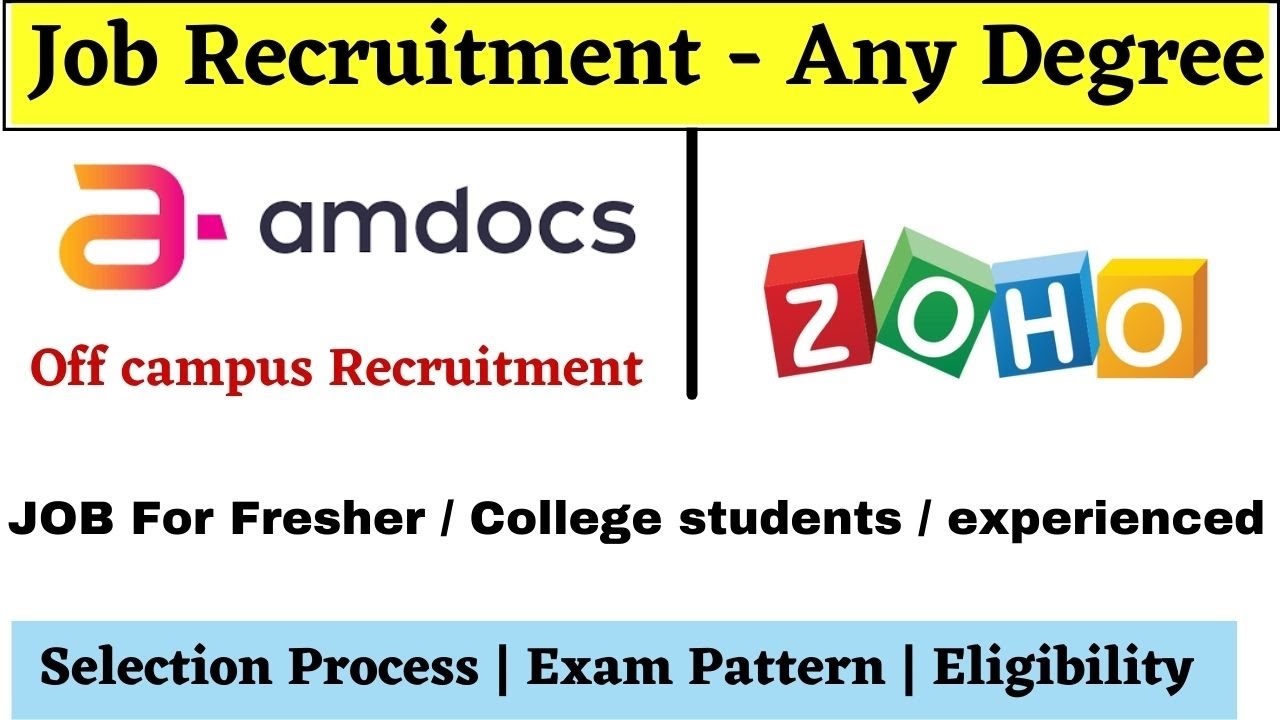 amdocs-zoho-off-campus-recruitment-fresher-college-student