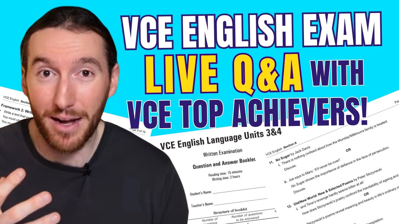 Last minute tips for VCE English exams!! Livestream Q&A