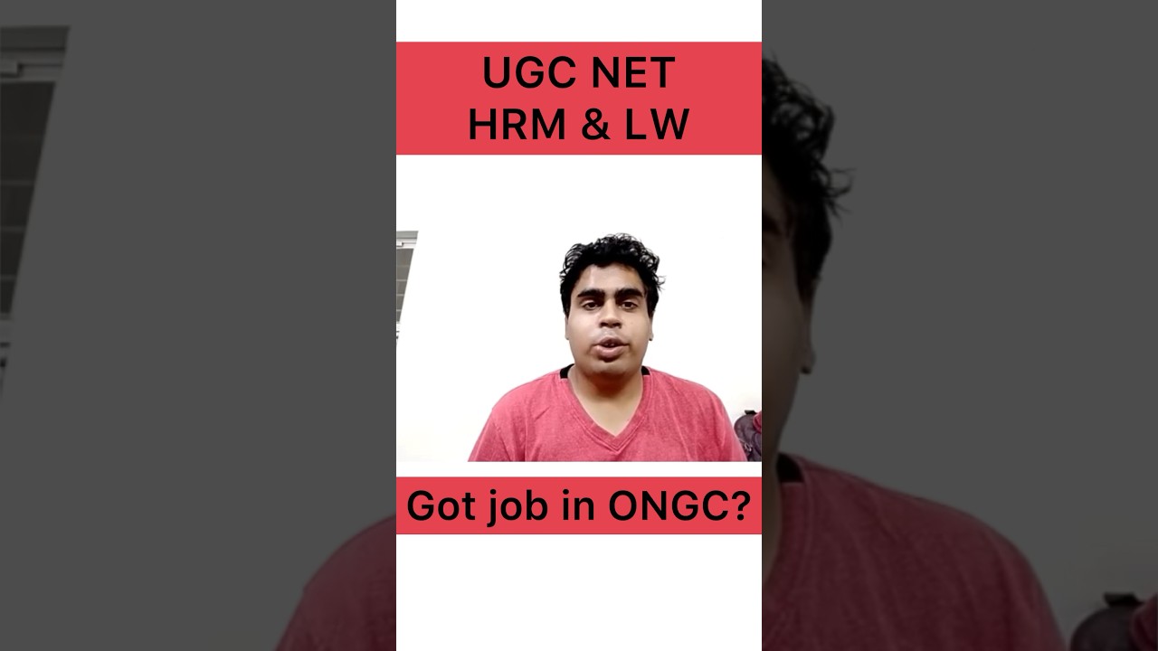 How Sahil Badhwar got job in ONGC after qualifying UGC NET HRM  LW