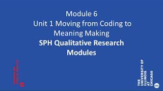 Qualitative Data Analysis: Moving from Coding to Interpretation