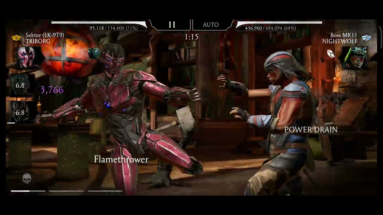 🍃 Boss MK11 NIGHTWOLF Elder Wind Tower 90 Fight + Reward ☠️ Mortal Kombat Mobile Gameplay