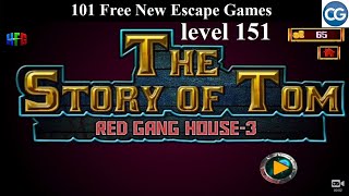 101 Free New Escape Games level 151- The Story of Tom  RED GANG HOUSE 3 - Complete Game screenshot 2