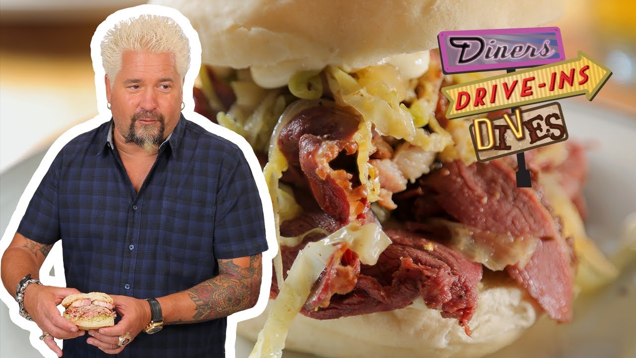 Guy Fieri Eats a MIND-BLOWING Smoked Duck Sandwich | Diners, Drive-Ins and Dives | Food Network