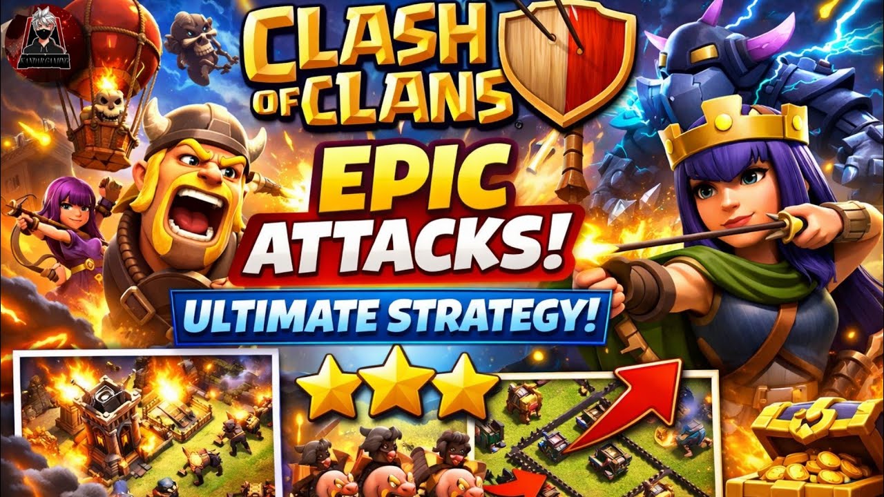 Clash of Clans Epic War Attack | 3 Star Strategy Full Guide 😱