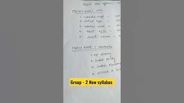 #Appsc Group - 2 New syllabus 2023 || syllabus 💯💯🔥