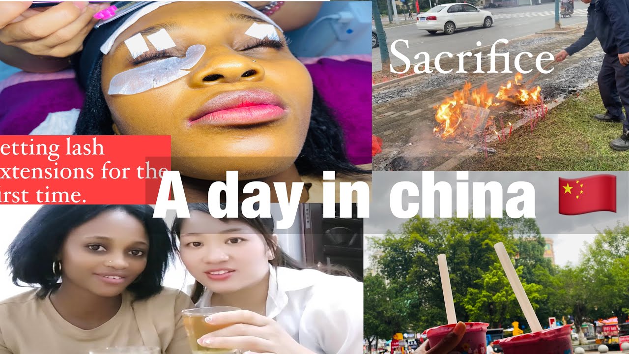 Chinese Lashing BLACK IN CHINA VLOG getting lash extensions for the first time// day in ...