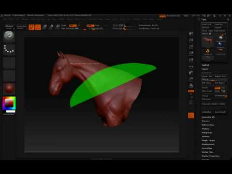 mesh to be partially hidden zbrush