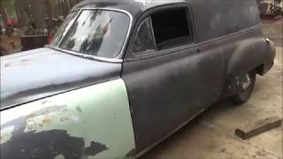 1950 CHEVY SEDAN DELIVERY FIRST DRIVE IN YEARS!!