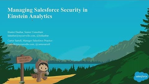 Managing Salesforce Security in Einstein Analytics