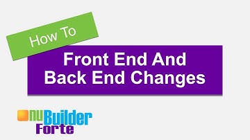 How To Change The Name Of A Field With nuBuilder Forte
