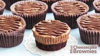 Brownie Bottom Mini Chocolate Cheesecakes | Quick and Easy Dessert Recipe | Baking Cherry