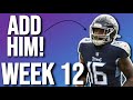 5 Players You Need to Add Now (HURRY) Fantasy Football Week 12 Waiver Wire