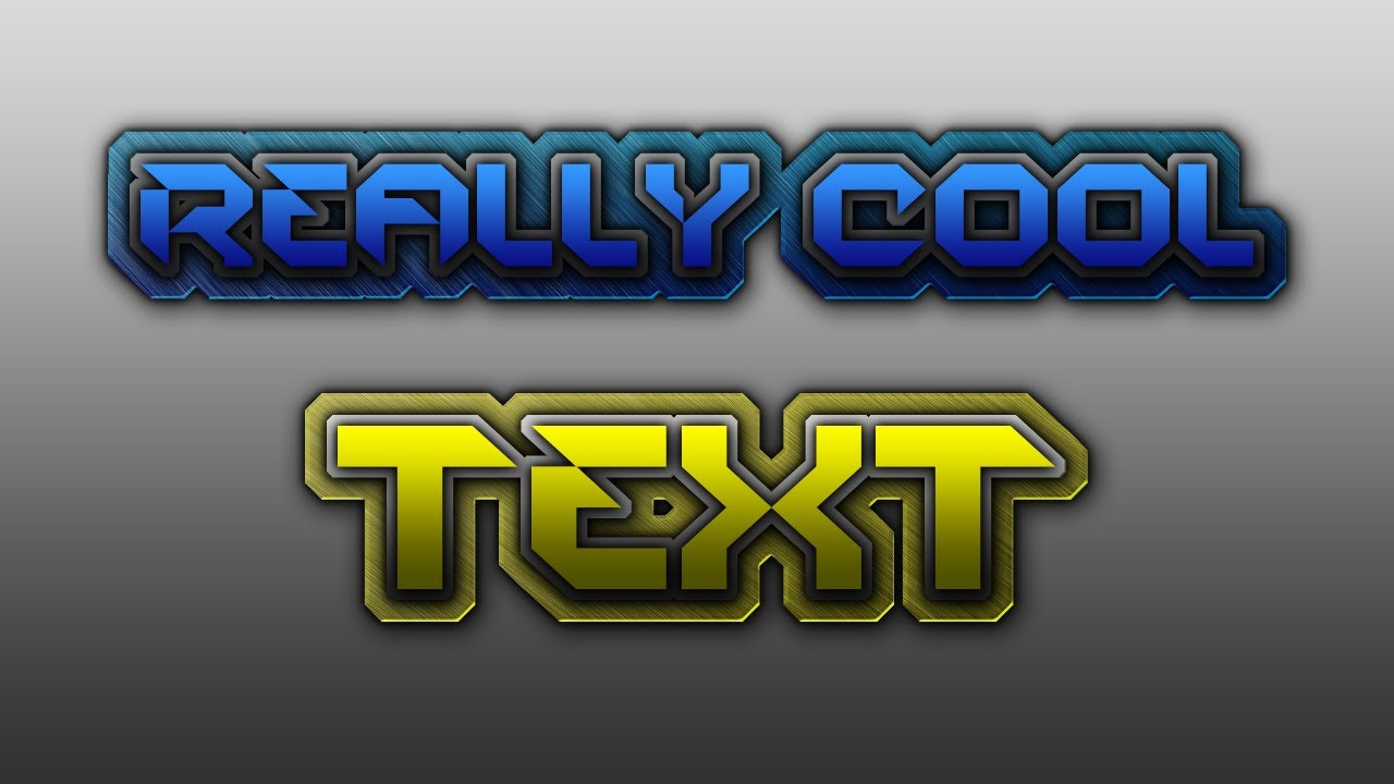 How to make cool text YouTube