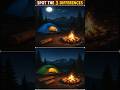 Can You Spot the 3 Differences? (Camping Night Challenge)