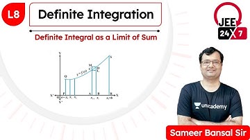 JEE Maths: Definite Integration L8 | Definite Integral as a Limit of Sum | JEE 24x7 | Sameer Bansal