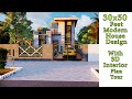 30 x 50 feet tiny house design  3d home tour  2d3d designer