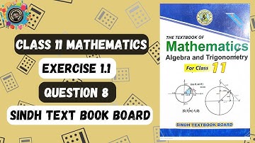 Exercise 1.1 Q8  | Class 11  New Maths | Sindh Board | Unit 1 - Complex Numbers | #Class XI BIEK