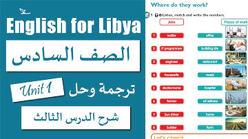 الوحدة الاولى الدرس الثالث | صف سادس  Where do they work
