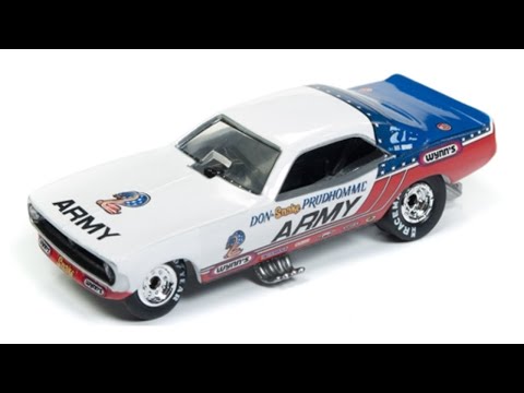 ミニカー DON PROUDHOMME'S ARMY SNAKE CUDA Racing Champions 1:64 Scale 1973 Plymouth Cuda U.S. Army Don