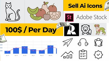 Earn Online by Selling AI Vector Icons on Adobe Stock