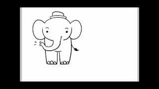  สอนวาดรูป ช้าง การ์ตูน อย่างง่าย
