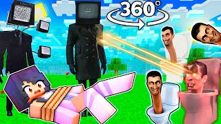 Friends saving Aphmau from SKIBIDI TOILET in Minecraft! 360° (TV MAN)