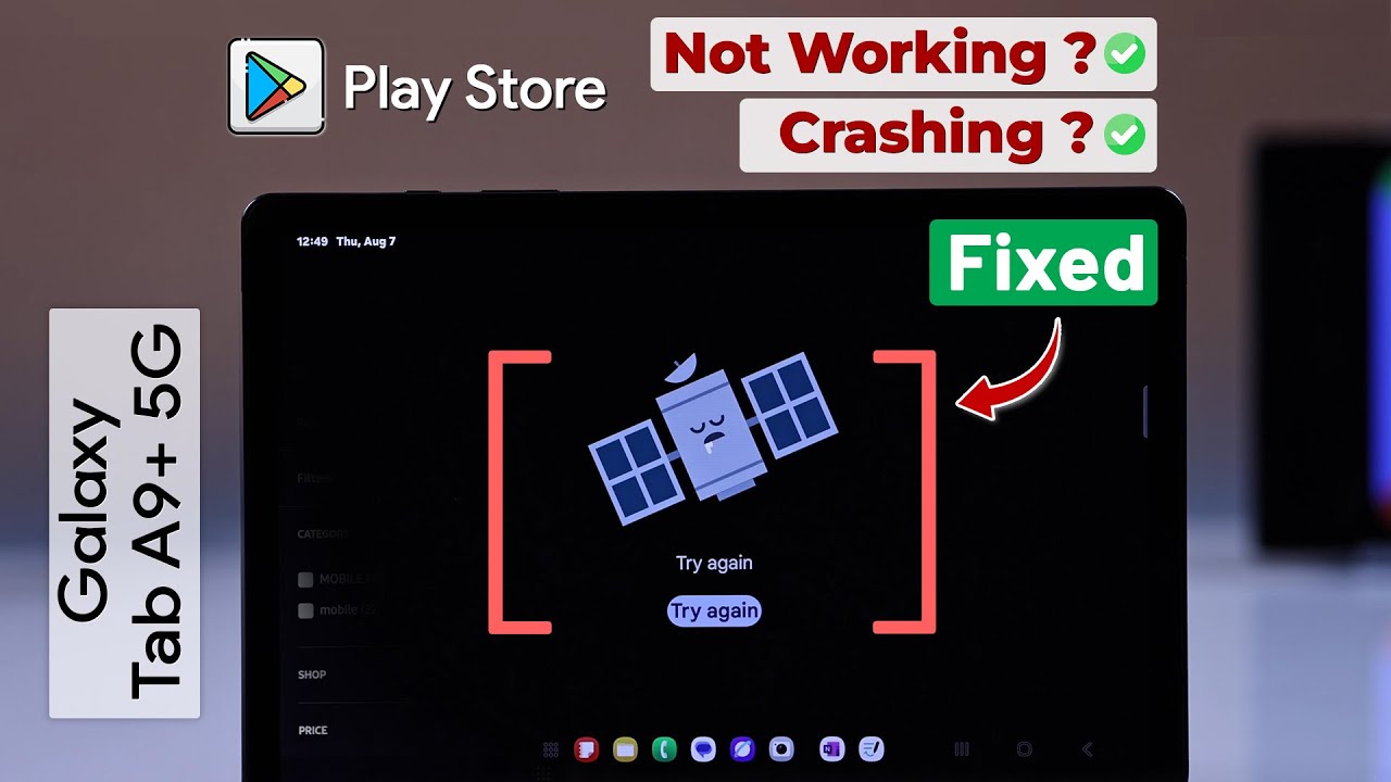 Samsung Galaxy Tab A9: How To Fix Play Store Not Working! [Crashing/Not ...