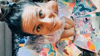 Unpacking Paintings Shipped From Asia - Uluwatu Collection 2024 - Abstract Expressionist Artwork