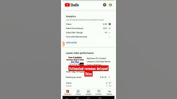 Estimated revenue delayed 3 days | YouTube estimated revenue/Earning not showing problem on YTStudio