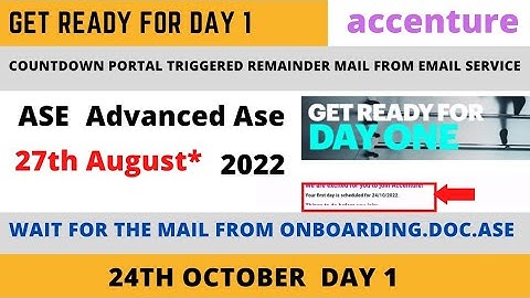 countdown portal remainder mail || get ready for day one 24 October || 2022