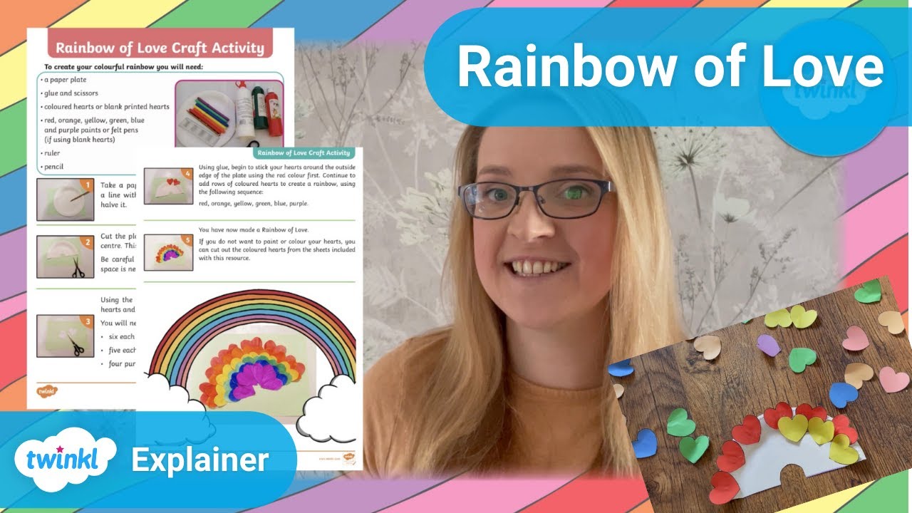Rainbow Paper Fan Garland - Paper Craft - Craft Activities