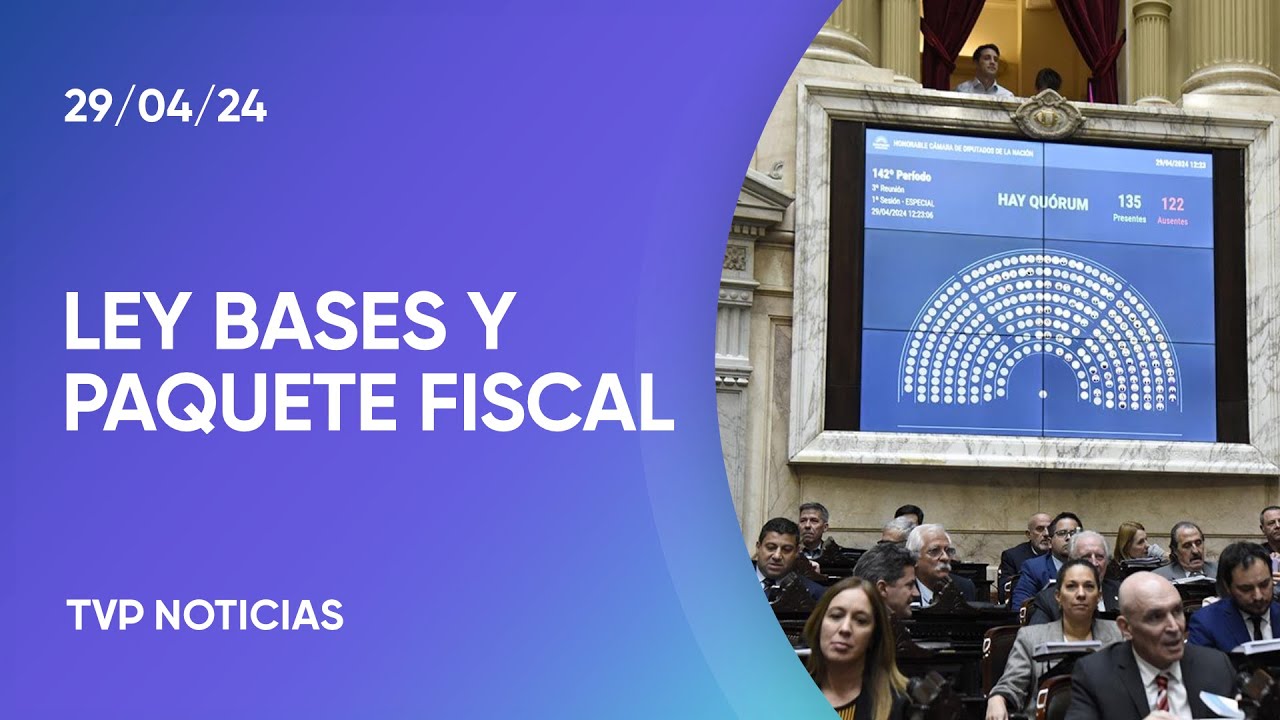 Sesión por la Ley Bases y el paquete fiscal - YouTube