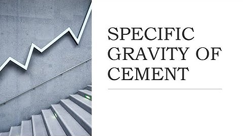 Specific gravity of cement