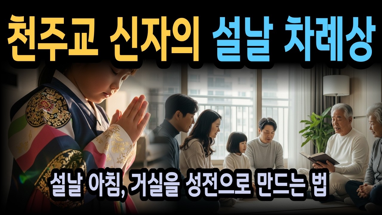 천주교 신자의 설날 차례상, 무엇이 다를까? 설날 아침, 거실을 성전으로 만드는 법.