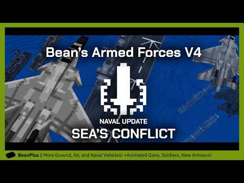 NOVA ADDON BEAN'S ARMED FORCES PARA MINECRAFT BEDROCK 26.33! 😱🔥 ARMAS, VEÍCULOS E MUITO MAIS!